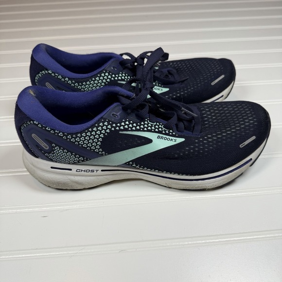 Brooks Ghost 14 Women's 9.5 Peacoat Yucca Blue GUC No Insoles - Picture 6 of 9